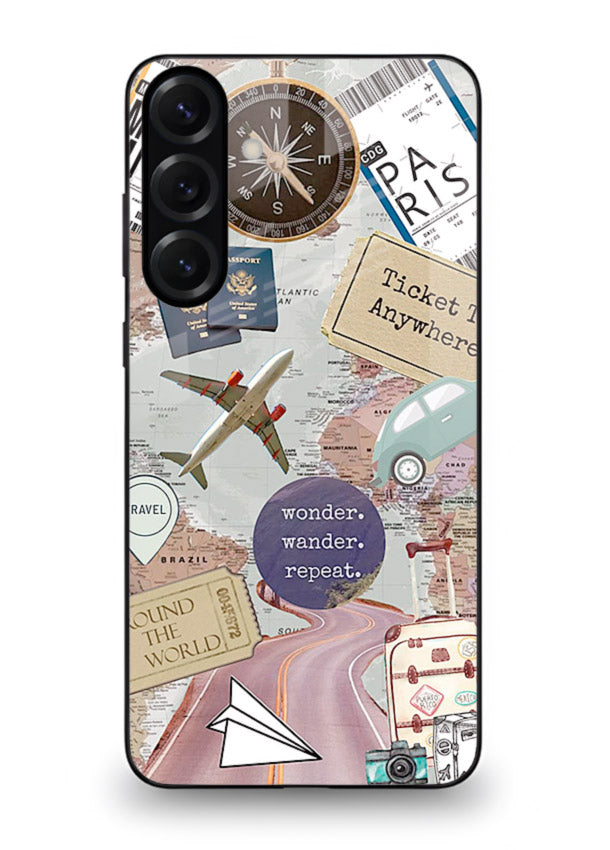 Wander More Collage aesthetic artwork Samsung A25 5G glass back cover
