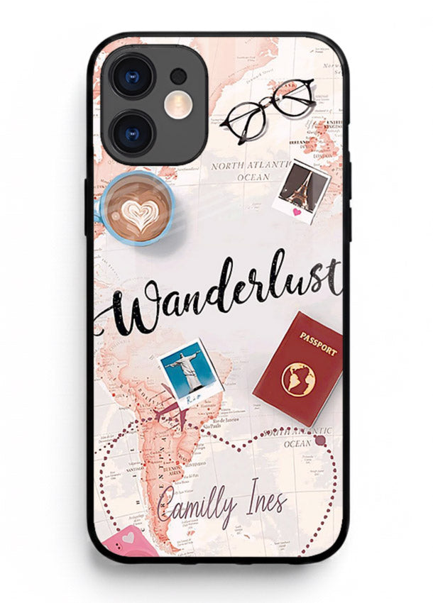 Wanderlust Essentials Art illustration iphone 12 mini glass back cover