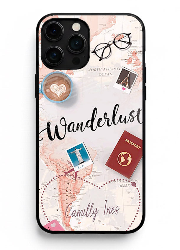 Wanderlust Essentials Art illustration iphone 11 pro max glass back cover