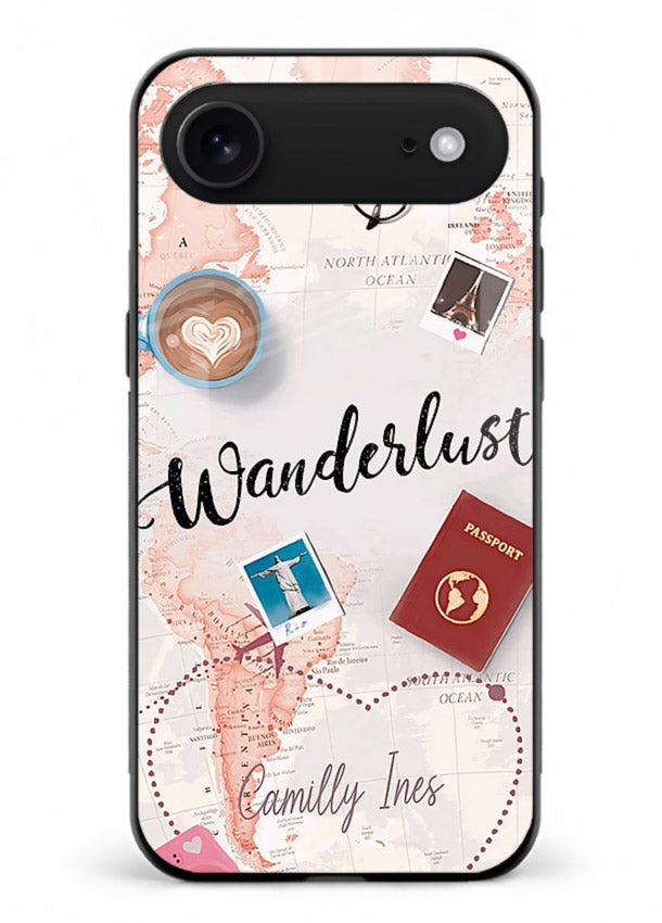 Wanderlust Essentials Art illustration iphone 17 air glass back cover