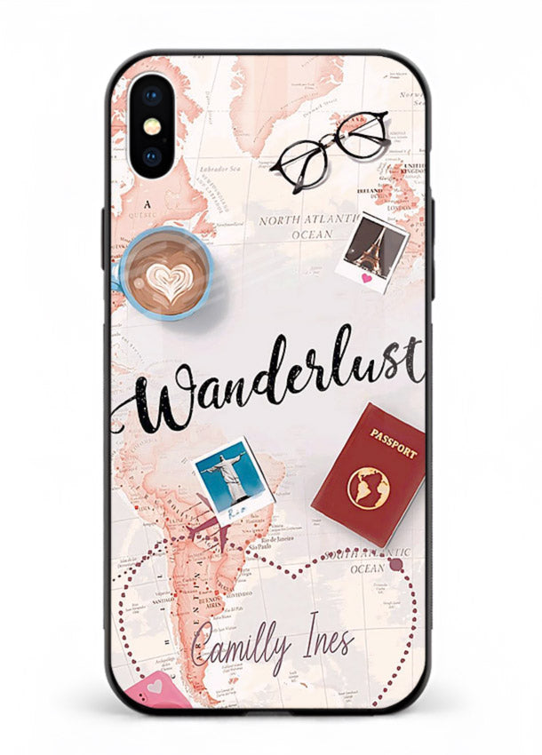 Wanderlust Essentials Art illustration iphone xs max glass back cover
