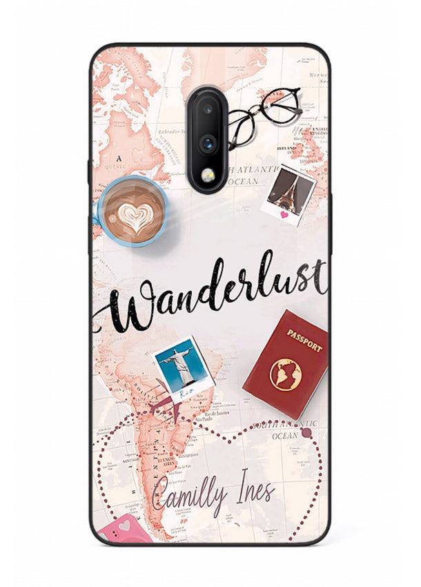 Wanderlust Essentials Art illustration OnePlus 7 glass back cover