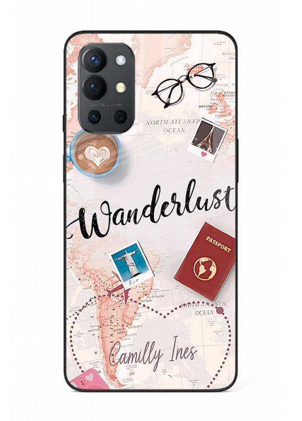 Wanderlust Essentials Art illustration OnePlus 9R glass back cover