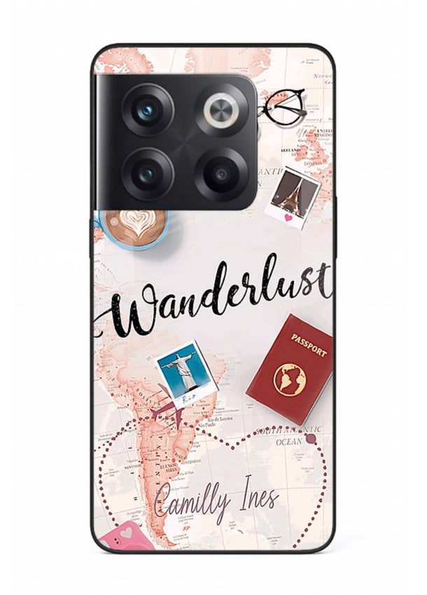 Wanderlust Essentials Art illustration OnePlus 10T glass back cover