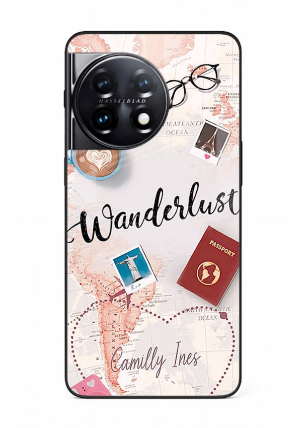 Wanderlust Essentials Art illustration OnePlus 11 glass back cover