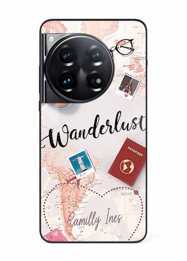 Wanderlust Essentials Art illustration OnePlus 12 glass back cover