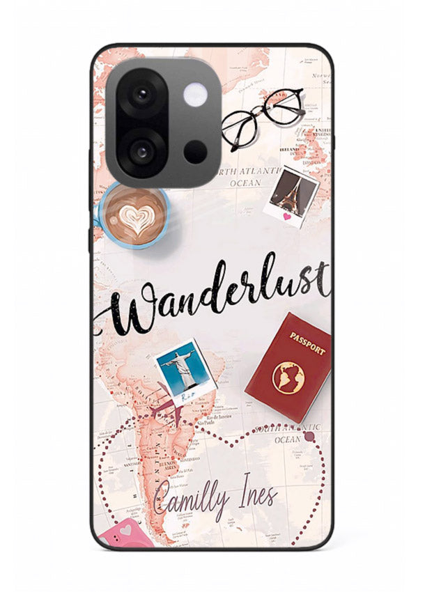 Wanderlust Essentials Art illustration OnePlus 13s glass back cover