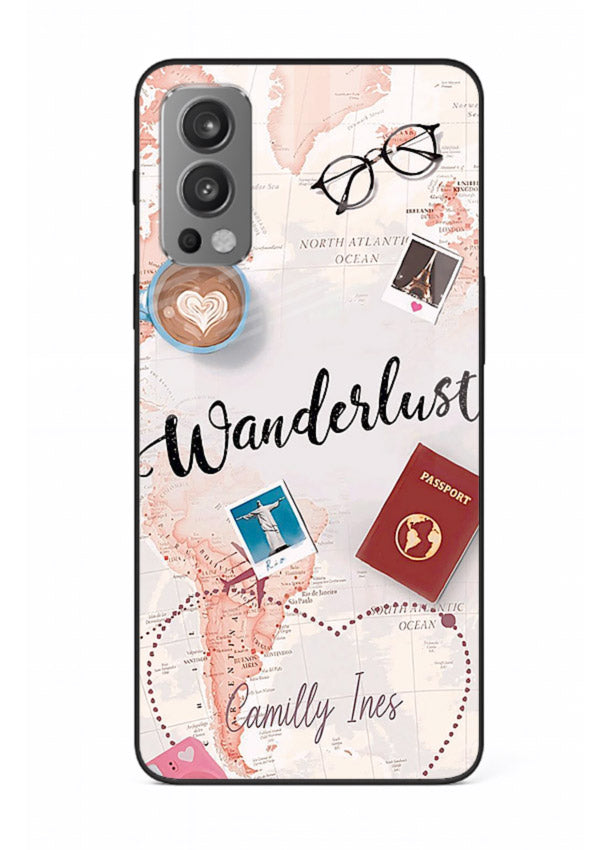 Wanderlust Essentials Art illustration OnePlus Nord 2 glass back cover