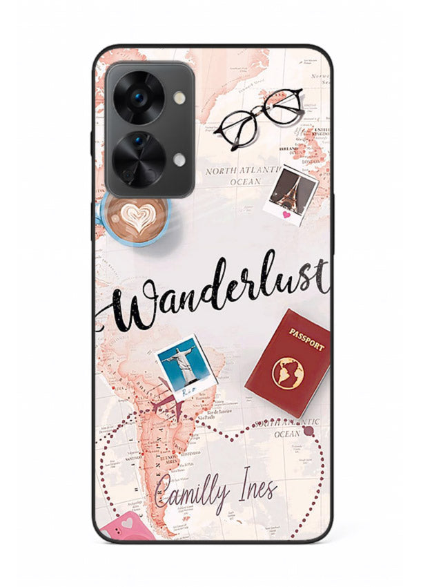 Wanderlust Essentials Art illustration OnePlus Nord 2T glass back cover