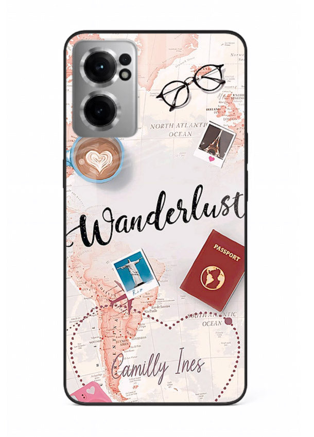 Wanderlust Essentials Art illustration OnePlus Nord CE2 5G glass back cover