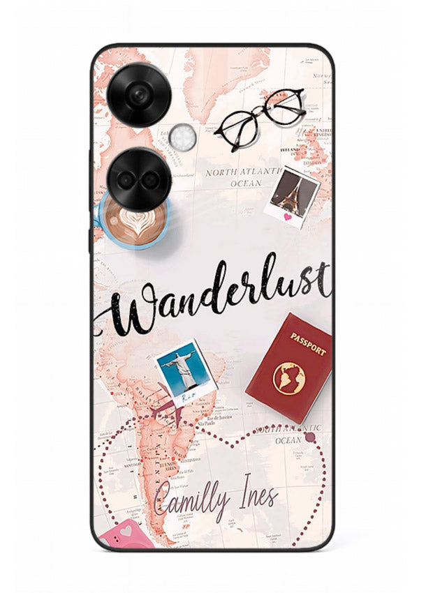 Wanderlust Essentials Art illustration OnePlus Nord CE3 glass back cover