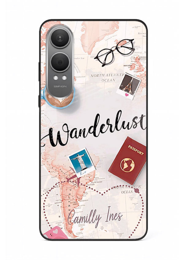 Wanderlust Essentials Art illustration OnePlus Nord CE4 Lite glass back cover