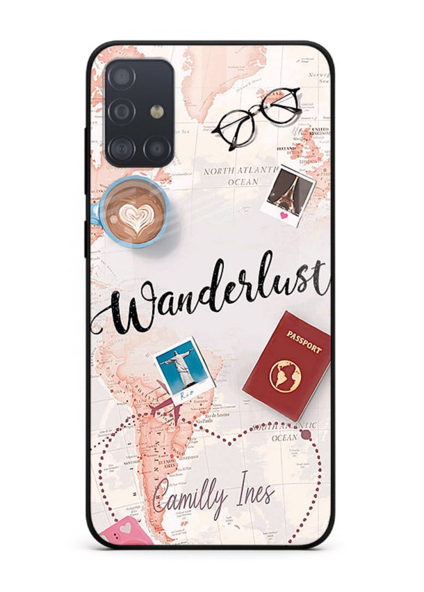 Wanderlust Essentials Art illustration Samsung A51 glass back cover