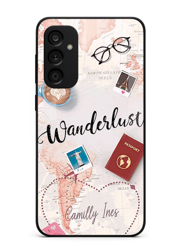 Wanderlust Essentials Art illustration Samsung M13 4G glass back cover