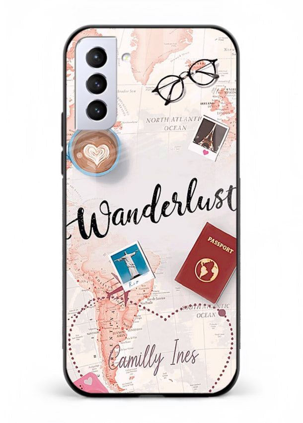 Wanderlust Essentials Art illustration Samsung S21 FE glass back cover