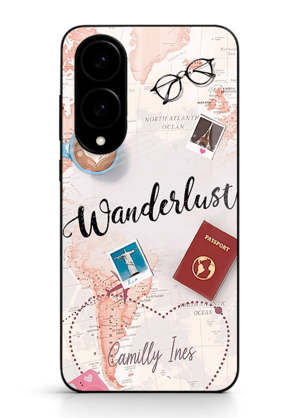 Wanderlust Essentials Art illustration Samsung S25 Edge glass back cover