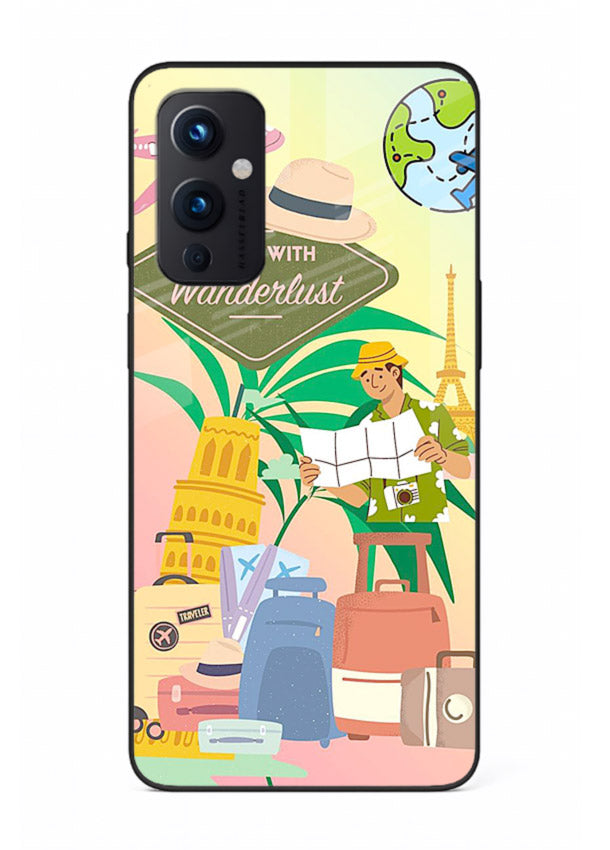 Wanderlust Packing Scene packing illustration OnePlus 9 Pro glass back cover
