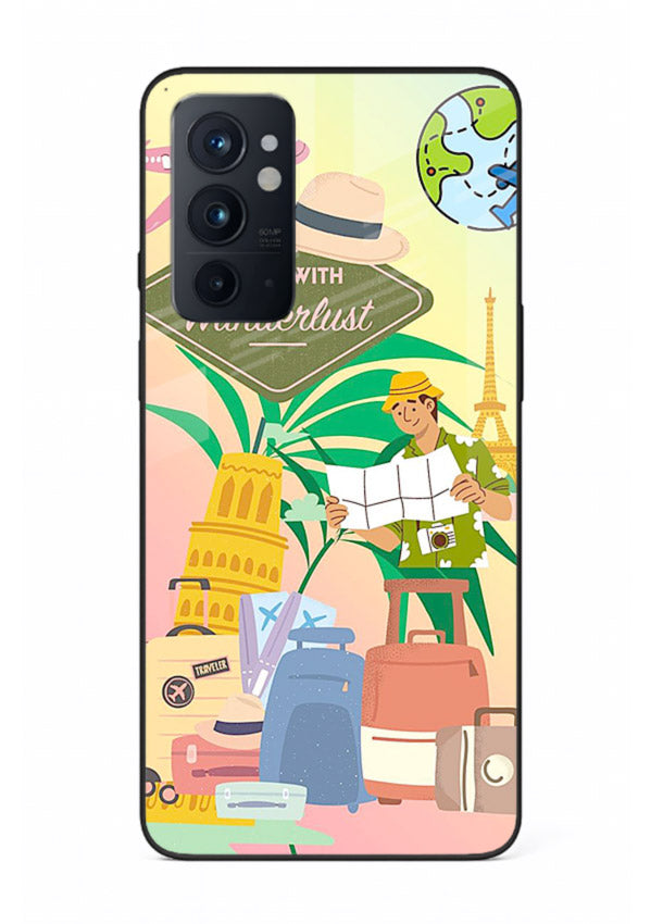 Wanderlust Packing Scene packing illustration OnePlus 9RT glass back cover