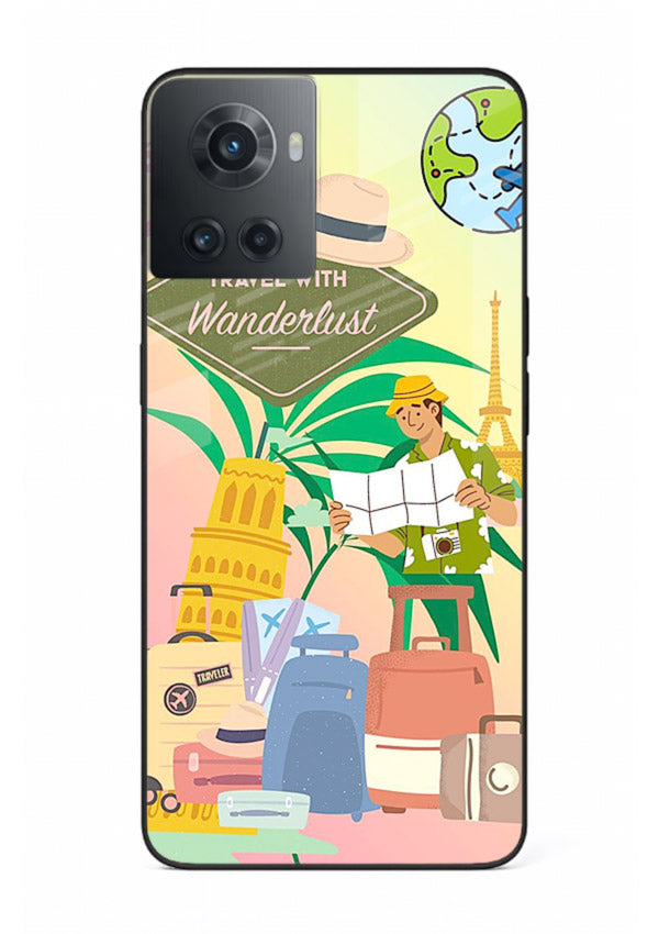 Wanderlust Packing Scene packing illustration OnePlus 10R glass back cover