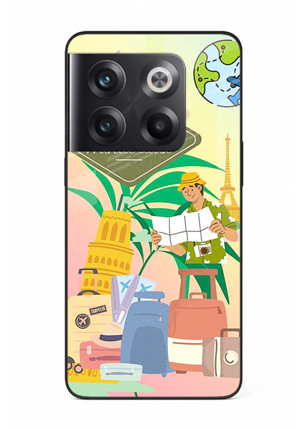 Wanderlust Packing Scene packing illustration OnePlus 10T glass back cover