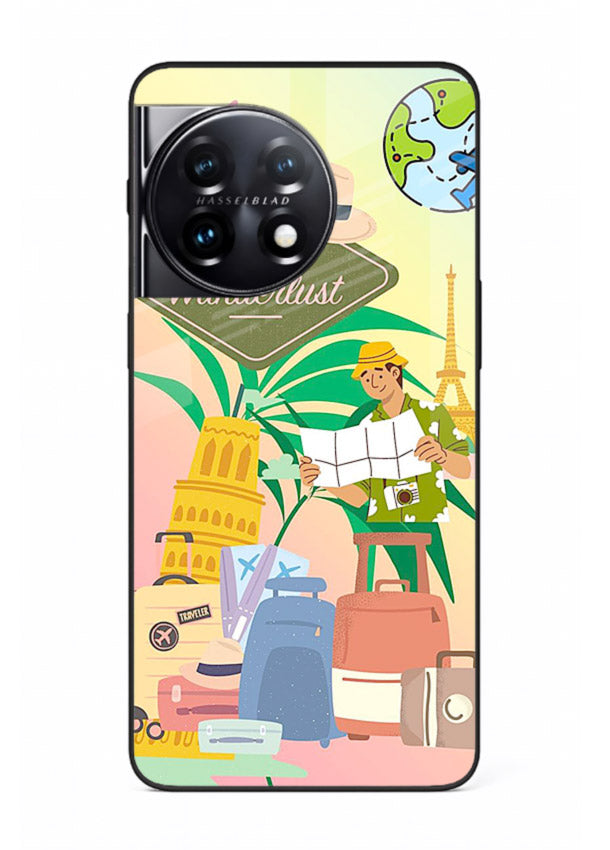 Wanderlust Packing Scene packing illustration OnePlus 11 glass back cover
