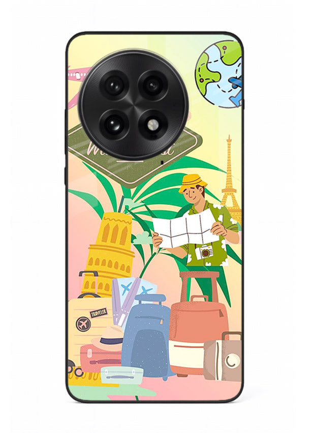 Wanderlust Packing Scene packing illustration OnePlus 13R glass back cover