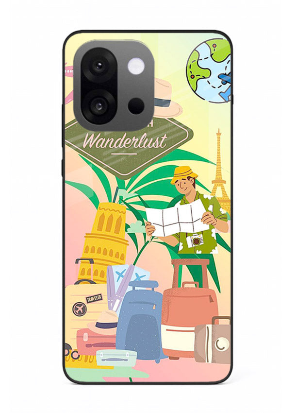 Wanderlust Packing Scene packing illustration OnePlus 13s glass back cover