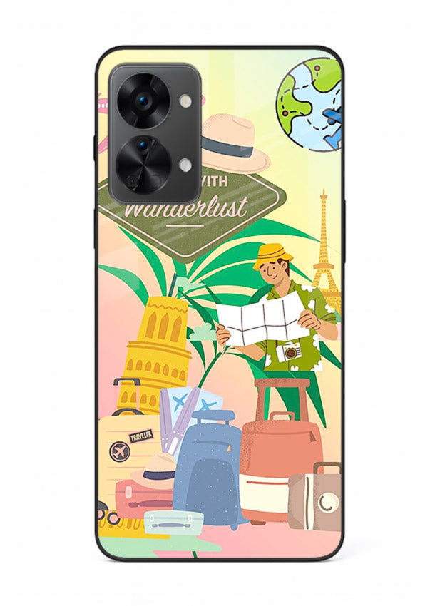 Wanderlust Packing Scene packing illustration OnePlus Nord 2T glass back cover