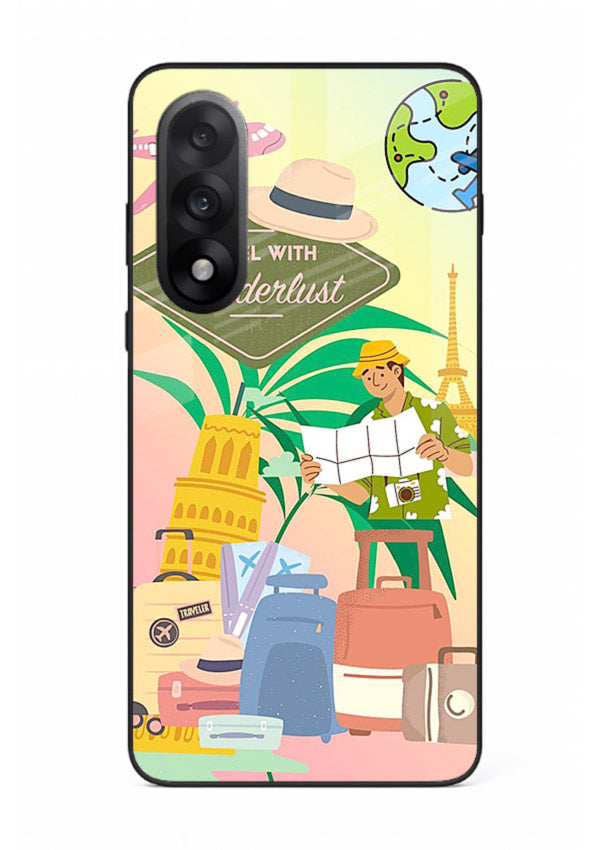 Wanderlust Packing Scene packing illustration OnePlus Nord 5 glass back cover