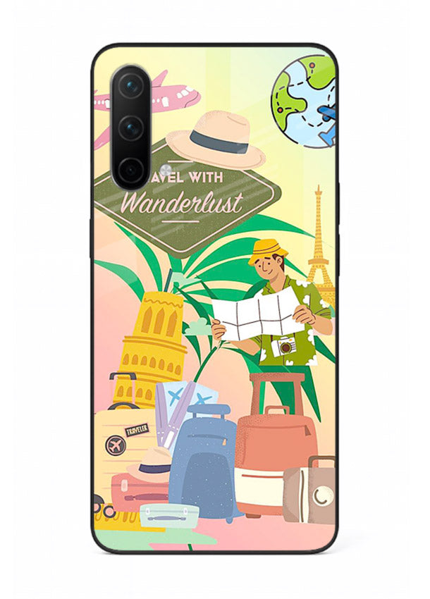 Wanderlust Packing Scene packing illustration OnePlus Nord CE 5G glass back cover
