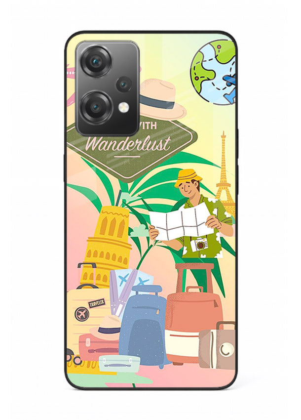 Wanderlust Packing Scene packing illustration OnePlus Nord CE2 Lite 5G glass back cover
