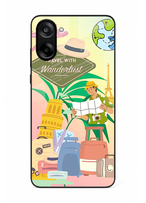 Wanderlust Packing Scene packing illustration OnePlus Nord CE5 glass back cover