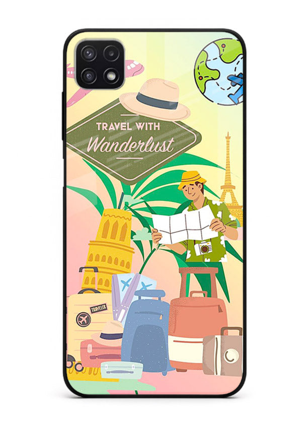 Wanderlust Packing Scene packing illustration Samsung F42 5G glass back cover