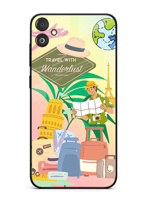 Wanderlust Packing Scene packing illustration Samsung F14 5G glass back cover