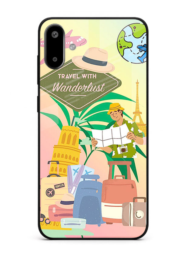 Wanderlust Packing Scene packing illustration Samsung F06 5G glass back cover