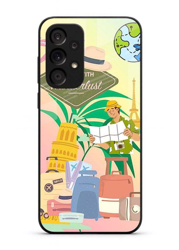 Wanderlust Packing Scene packing illustration Samsung M32 5G glass back cover