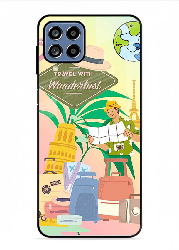 Wanderlust Packing Scene packing illustration Samsung M53 5G glass back cover