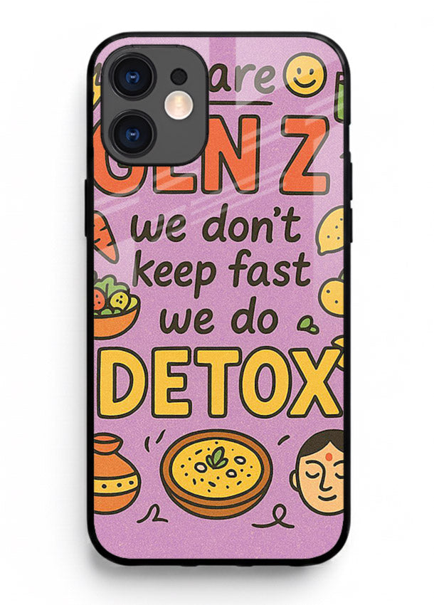 Wellness Detox Poster pastel wellness artwork iphone 12 mini glass back cover