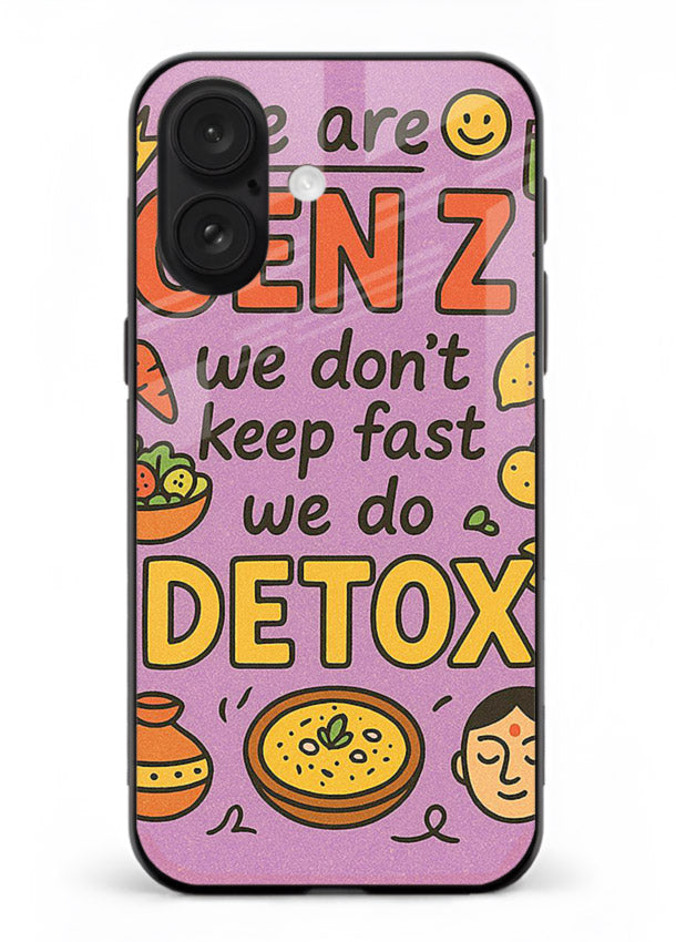Wellness Detox Poster pastel wellness artwork iphone 18 glass back cover