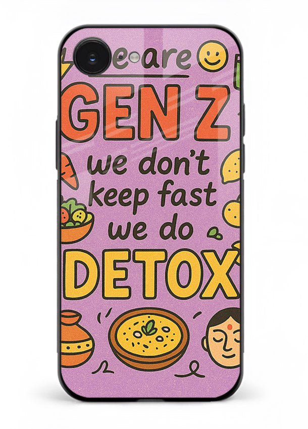 Wellness Detox Poster pastel wellness artwork iphone 16e glass back cover