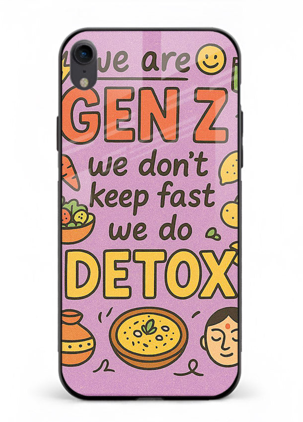 Wellness Detox Poster pastel wellness artwork iphone xr glass back cover