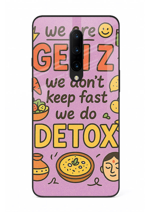 Wellness Detox Poster pastel wellness artwork OnePlus 7 Pro glass back cover