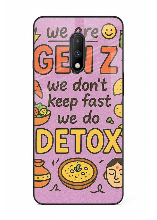 Wellness Detox Poster pastel wellness artwork OnePlus 7 glass back cover