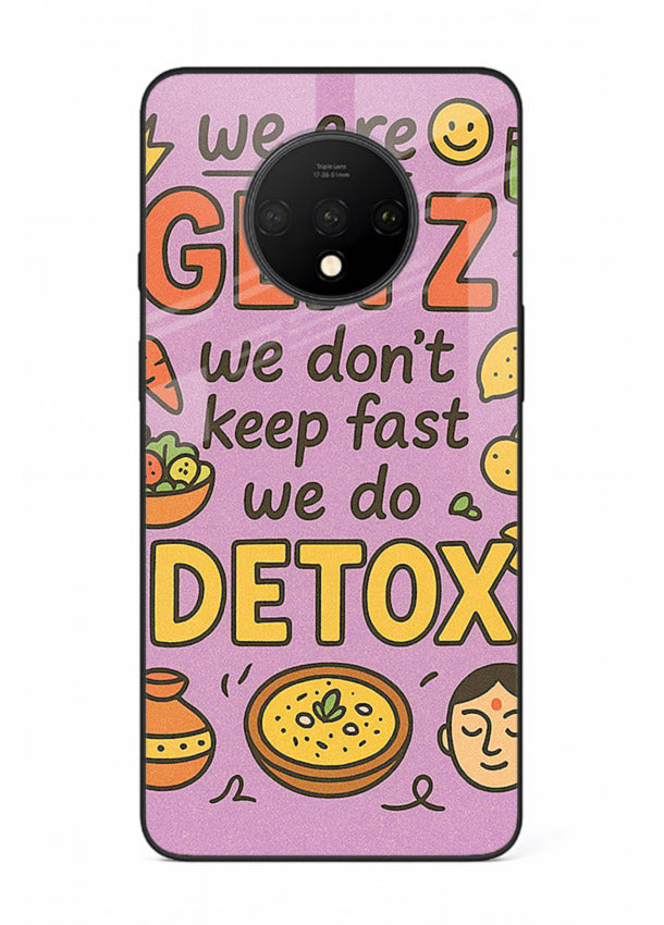Wellness Detox Poster pastel wellness artwork OnePlus 7T glass back cover