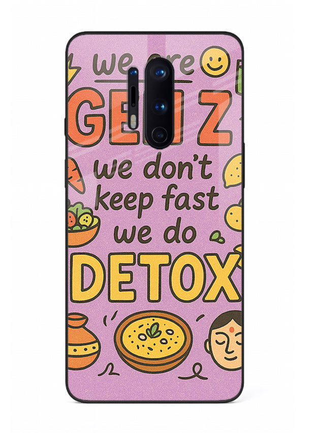 Wellness Detox Poster pastel wellness artwork OnePlus 8 Pro glass back cover