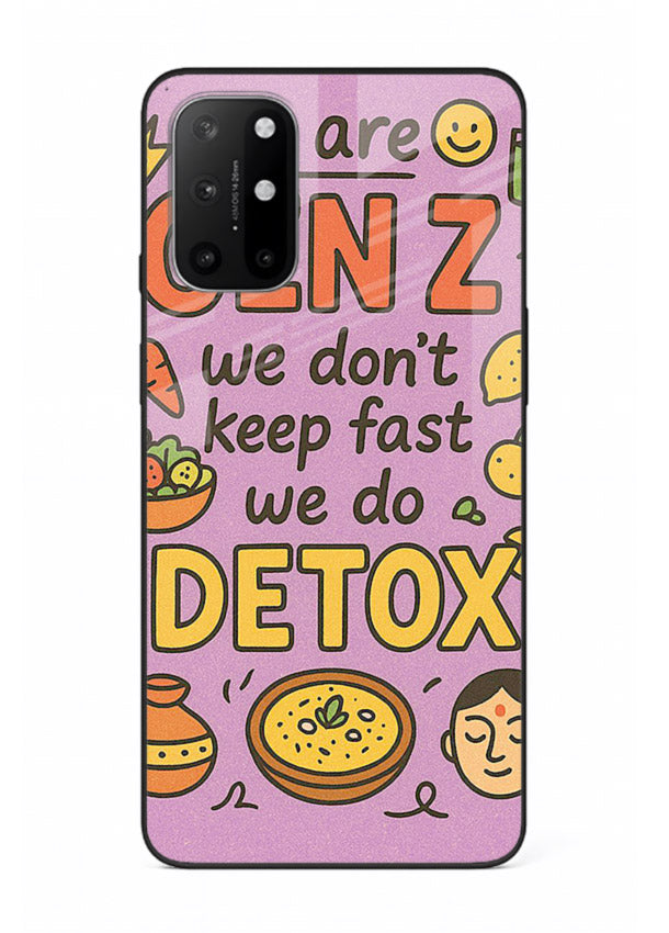 Wellness Detox Poster pastel wellness artwork OnePlus 8T glass back cover