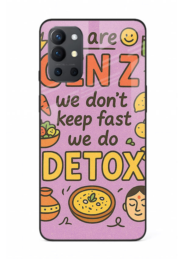 Wellness Detox Poster pastel wellness artwork OnePlus 9R glass back cover
