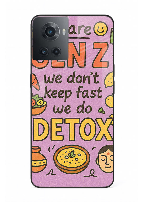 Wellness Detox Poster pastel wellness artwork OnePlus 10R glass back cover