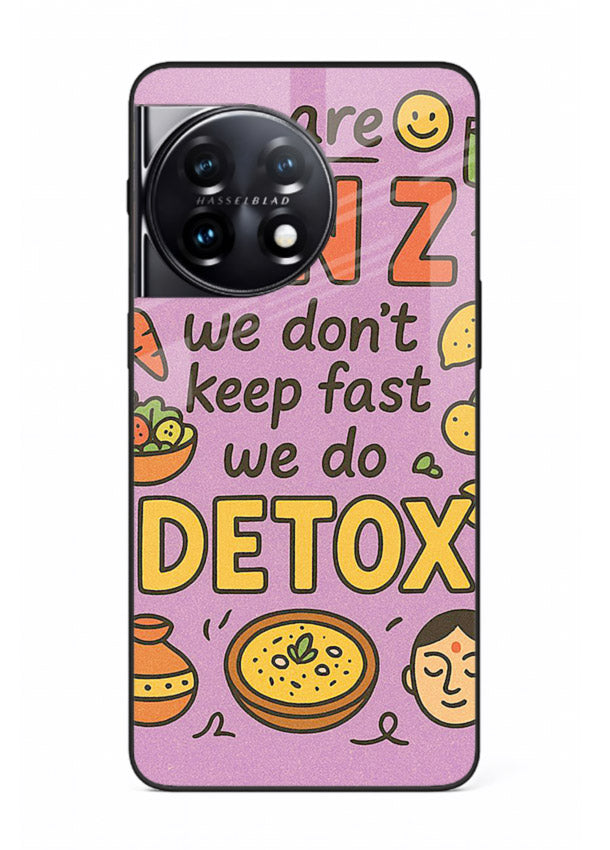 Wellness Detox Poster pastel wellness artwork OnePlus 11R glass back cover