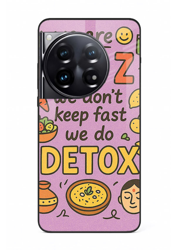 Wellness Detox Poster pastel wellness artwork OnePlus 12 glass back cover